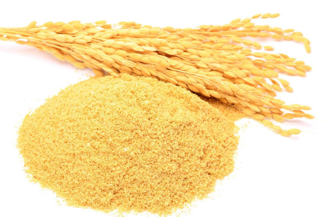 Rice kernel and rice bran
